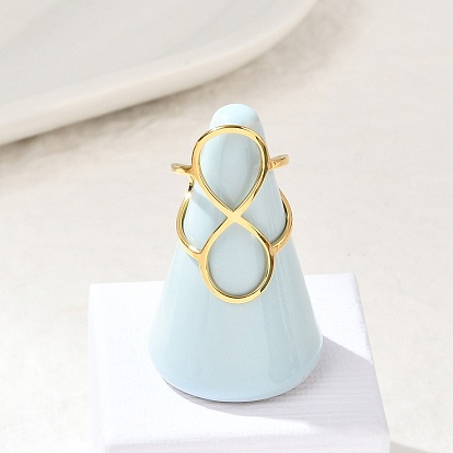 Полые номера 8 304 открытые манжеты из нержавеющей стали для женщин