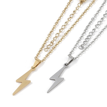 Rayo 201 collares con colgante de acero inoxidable para mujer