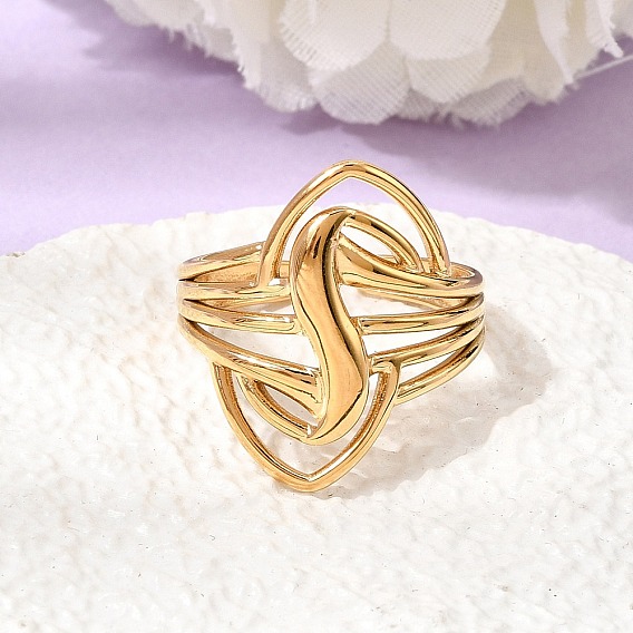 304 открытые кольца-манжеты из нержавеющей стали для женщин, ионное покрытие (ip)