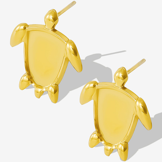 304 из нержавеющей стали серьги, черепаха