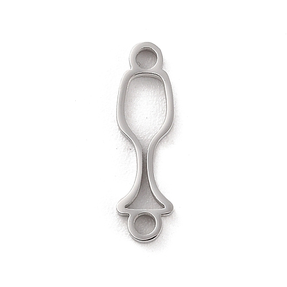 304 подвески с полыми соединителями из нержавеющей стали, лазерная резка, ссылки на бокалы для вина