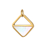 304 из нержавеющей стали подвески оболочки, ромб прелести, с прыжковых колец, ионное покрытие (ip)