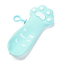 Silicone Pen Bag, Stationery Storage Boxes for Pens, Pencils, Cat Footprint Pattern