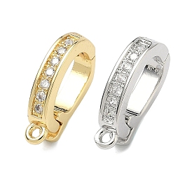 Латунные микропаве прозрачные кубические циркониевые усилители укороченные кулоны, навесные поручительства, с петлей, без кадмия и без свинца, долговечный, стойки покрытие