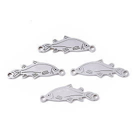 201 Stainless Steel Links Connectors, Laser Cut, Fish