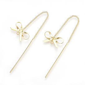 Медные выводы, с петлей, реальный 18 k позолоченный, бантом