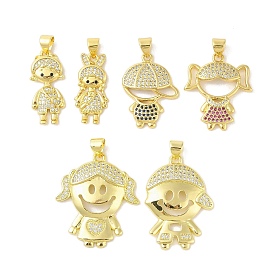 Стойки обшивки латунь кубического циркония подвески, без кадмия и без свинца, маленькая девочка/мальчик