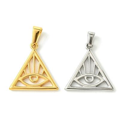 Вакуумное покрытие pvd 304 подвески из нержавеющей стали, треугольник с очаровательным глазом
