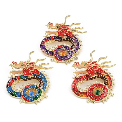 Булавки с эмалью дракона, броши из сплава для одежды рюкзака