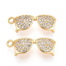 Латунные микро проложить кубического циркония подвески, очки, долговечный, без никеля 