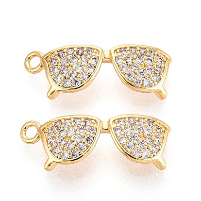 Латунные микро проложить кубического циркония подвески, очки, долговечный, без никеля 