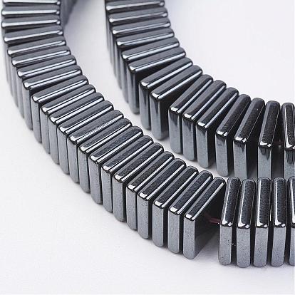 Non-magnetic Synthetic Hematite Beads Strands, Square Heishi Beads