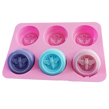 Flat With Bee DIY Silicone Molds, Fondant Molds, Resin Casting Molds, for Chocolate, Candy, UV Resin & Epoxy Resin Craft Making