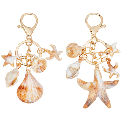 2шт. 2 стили брелоков из акрилового сплава, Тема океана