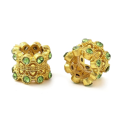 Латунные микро проложить Цирконий Европейский бисером, без свинца и без кадмия, долговечный, большое отверстие шарик