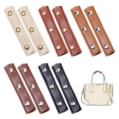 10 шт. 5 цвета чехлы на ручки багажа из искусственной кожи, защита рукоятки, С кнопкой щелчка, прямоугольные, для чемодана, сумочка