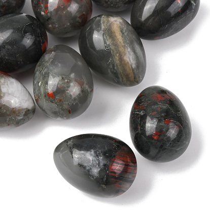 Природный африканский кровавик, камень в форме яйца, Целебный карманный камень для ладони, для снятия тревоги, медитации, пасхального декора.