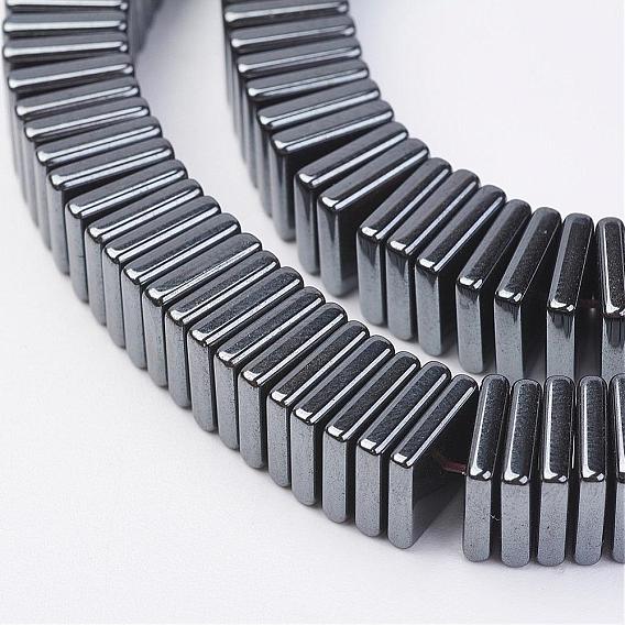 Non-magnetic Synthetic Hematite Beads Strands, Square Heishi Beads