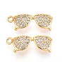 Латунные микро проложить кубического циркония подвески, очки, долговечный, без никеля 