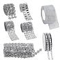 Kits de rubans, comprenant 1 un ensemble de rubans en plastique à strass, 1ruban polyester pc, 1 Rouleau de ruban à strass, 2 rouleaux de ruban de dentelle en polyester