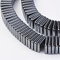 Non-magnetic Synthetic Hematite Beads Strands, Square Heishi Beads