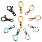 50Pcs 5 Colors 304 Stainless Steel Lobster Claw Clasps, With Jump Ring