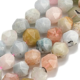 Природные морганит нитей бисера, граненые, звезды вырезать круглые бусы