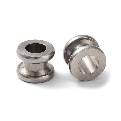 303 billes d'acier inoxydable, Perles avec un grand trou   , colonne