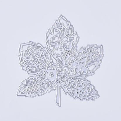 Autumn Theme Carbon Steel Cutting Dies Stencils, for DIY Scrapbooking/Photo Album, Decorative Embossing DIY Paper Card, Maple Leaf