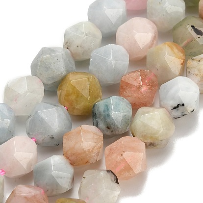 Природные морганит нитей бисера, граненые, звезды вырезать круглые бусы