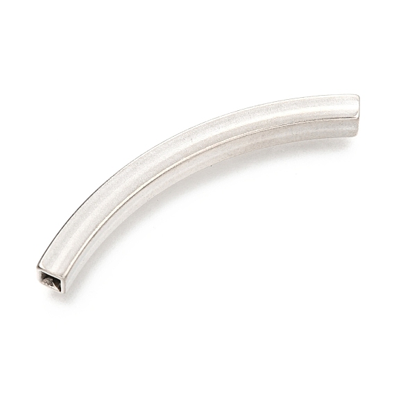 304 Stainless Steel Tube Beads, Curved Beads