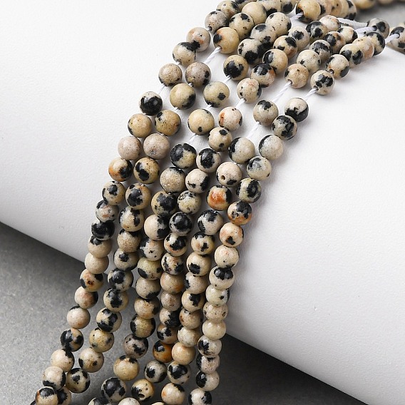 Природные яшмы далматин бисер нитей, круглые