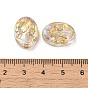 Transparent Resin Beads, Oval with Woman Beads, AB Color