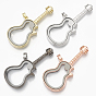 Alloy Magnetic Locket Big Pendants, with Glass, Guitar