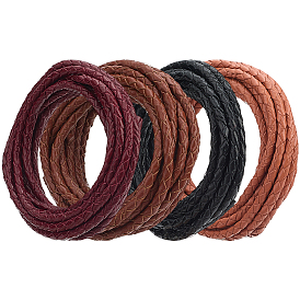 8 ярдов 4 цветов плетеного кожаного шнура, круглые