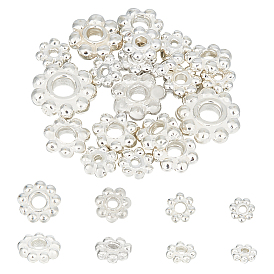 20 шт. 4 стили 925 бусины-разделители из стерлингового серебра, гранулированные бусины, для изготовления ювелирных изделий