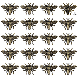 20 piezas de remaches decorativos de abejas de aleación de zinc, para monedero, , decoración de artesanía de cuero