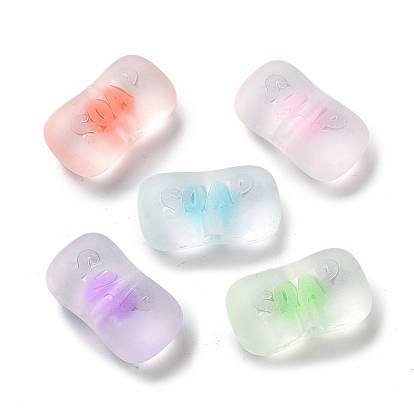 Прозрачные акриловые бусины, шарик бисером, матовые, мыло