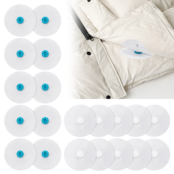 Пластик с неткаными материалами, кнопки-защелки, кнопки для одежды, плоско-круглые