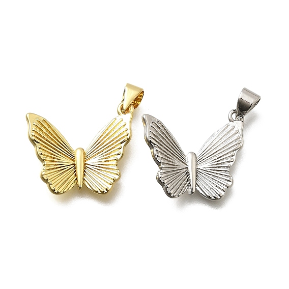 Латунные подвески, бабочки прелести, долговечный, без свинца и без кадмия, стойки покрытие