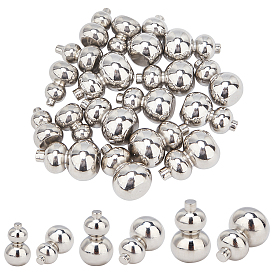 Unicraftale 18Pcs 3 Style 304 Stainless Steel Beads, Undrilled/No Hole Beads, Calabash