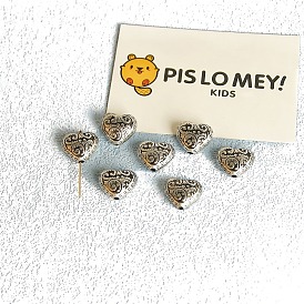 Акриловые бусины в тибетском стиле, античное серебро