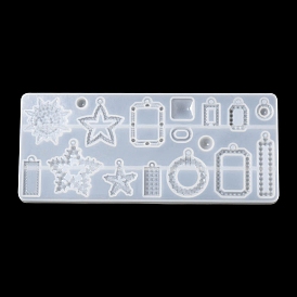 Mixed Shape Pendant Silicone Molds, Resin Casting Molds, For DIY UV Resin, Epoxy Resin Earring Jewelry Making