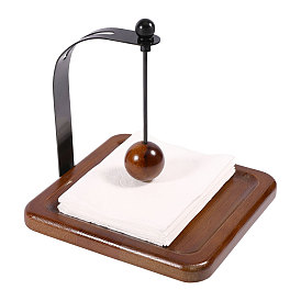 Сосна с железным держателем для салфеток, подставка для салфеток для кухни отеля, коктейль-бара, дома