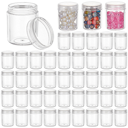 48шт. пластиковые контейнеры для бусин в виде колонн, тубусы для хранения бусин с завинчивающейся крышкой