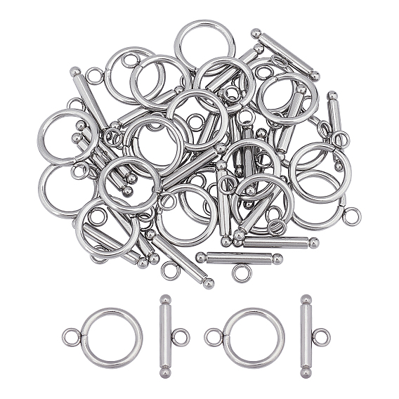 20Sets 304 Stainless Steel Toggle Clasps