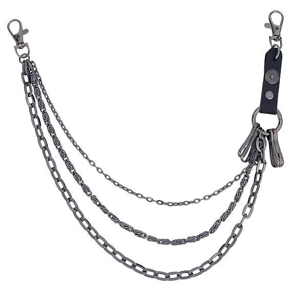 1 Многослойные цепные ремни из поликарбонатного сплава для брюк, с поворотными застежками сплава