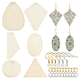 Наборы для изготовления деревянных висячих серег своими руками, разнообразные