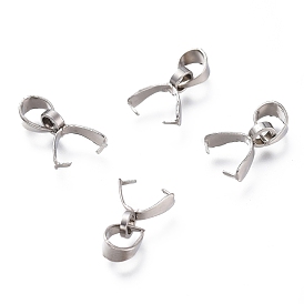 201 Stainless Steel Pendant Pinch Bails