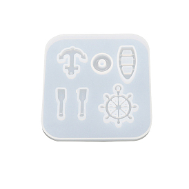 DIY Paddle & Anchor & Helm & Ship Pendant Silicone Molds, Resin Casting Molds, For UV Resin, Epoxy Resin Jewelry Making